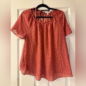 LC Lauren Conrad Coral Blouse